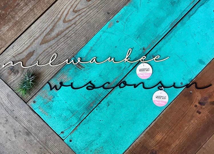 Makery Maven Co. - Wholesale Wall Accent - State Collection | Lasercut Script Locale Wall Art3