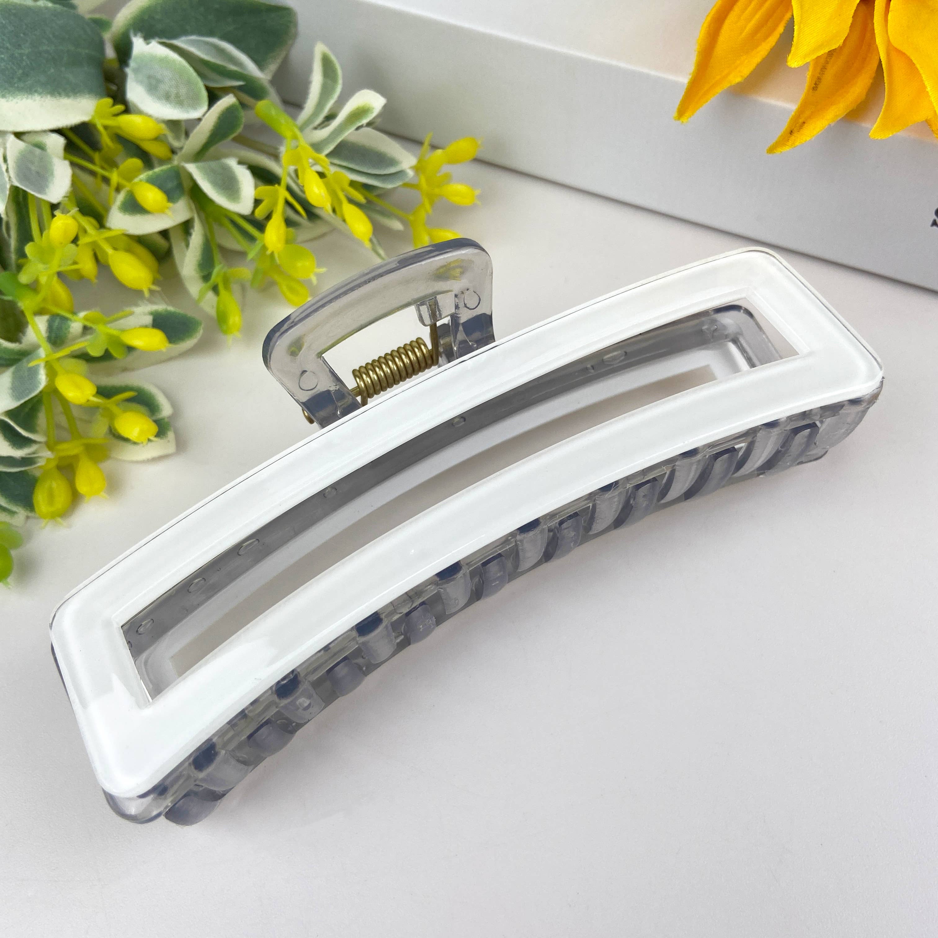 mildstyles - Wholesale Hair Clip - Women's - 4.4" Rectangular Colorful Hair Claw Clip12