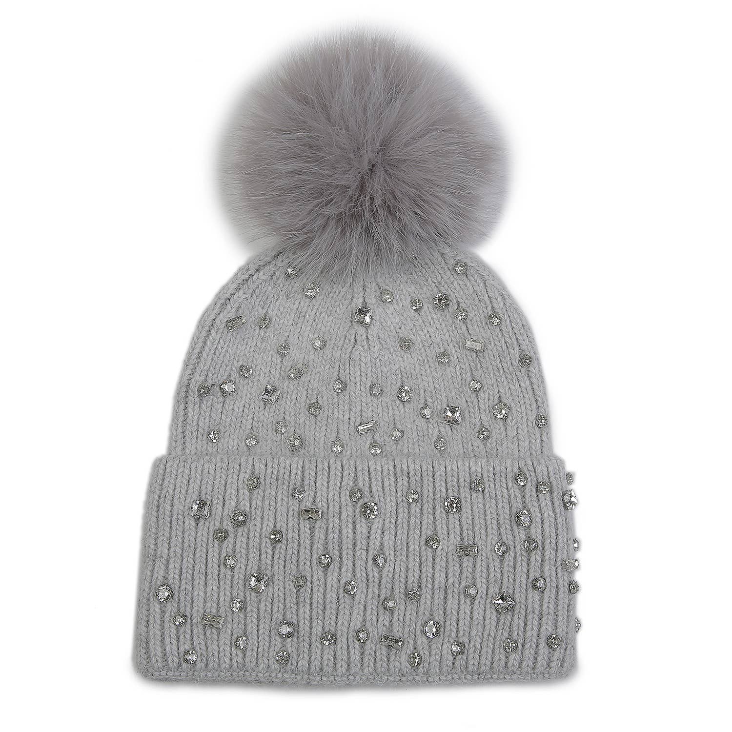 PEACH ACCESSORIES – Engroshandel Beanie - Dame – Glitrende Juvel Pompom Hat SD1157