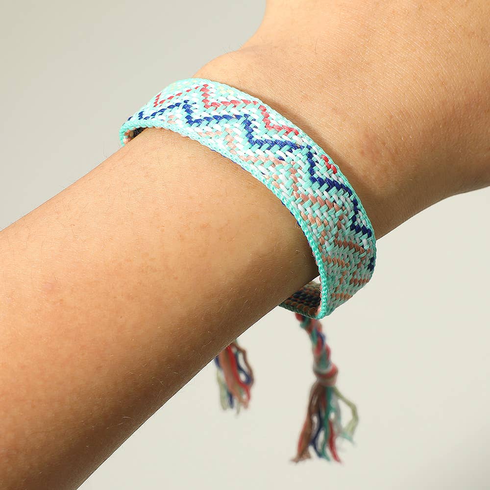 Sensibling Corp. - Vente Bracelet tissé/tressé - 12PCS - Bracelets d'amitié tressés réglables colorés avec nœud coulissant3