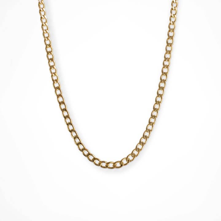 Collier chaîne à maillons cubains pour la vente par Aurnia Jewellery