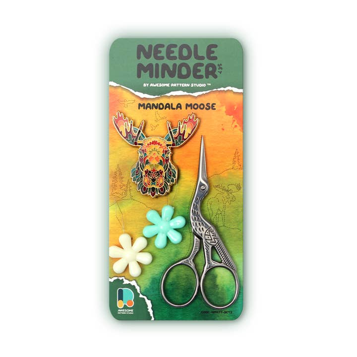 Mandala Moose - Magnetic Needle Minder Set #2 for wholesale by Awesome Pattern Studio