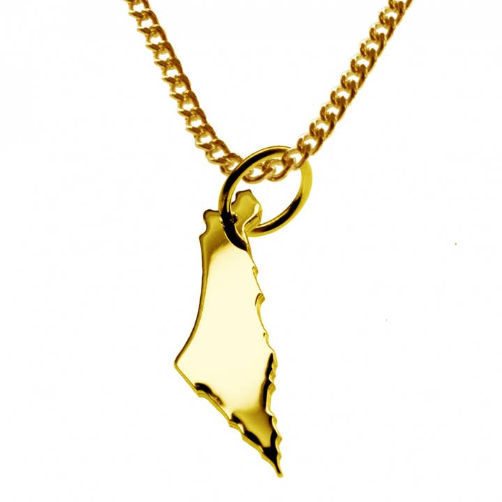 Collar de 50 cm+colgante Israel en oro amarillo 585 para venta al por mayor de S.W.w. Schmuckwaren GmbH