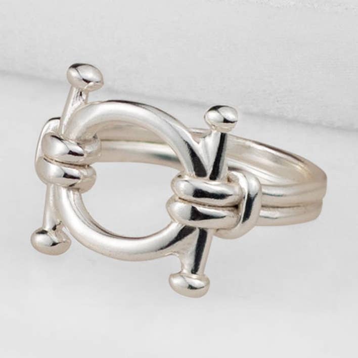 Bocara - Anillo Ecuestre con Bocado de Caballo en Plata para venta al por mayor de URBAN-EQUESTRIAN