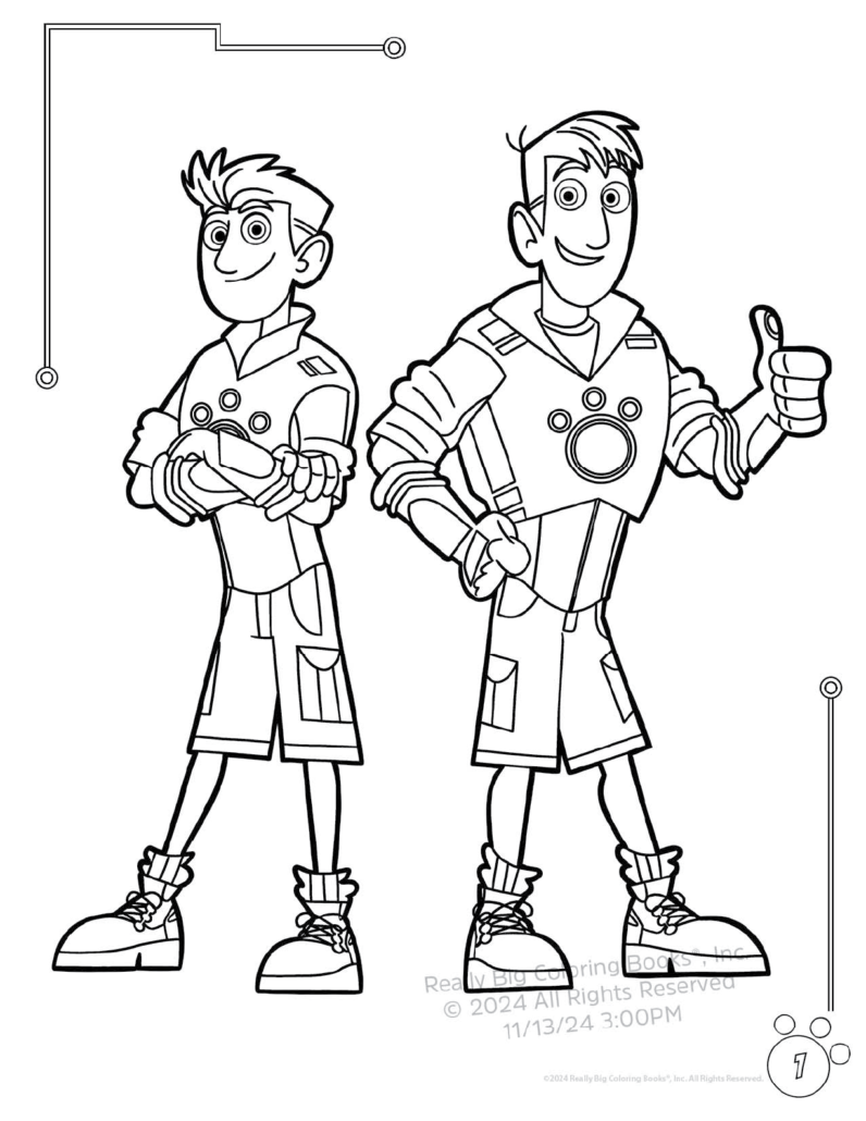 Really Big Coloring Books | ColoringBook.com - Vente Cahiers - Cahier ligné large à colorier Wild Kratts PBS Kids4