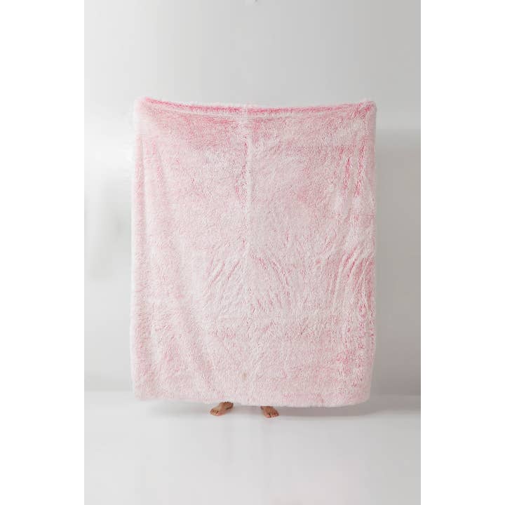 Duke Imports - Wholesale Throw Blanket - "Bubblegum Frost" Faux Fur Plush Throw Blanket - 50"x70"1