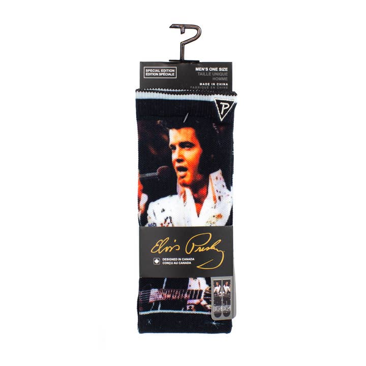 Perri's Socks – wholesale Socks – Unisex – Elvis Presley White Suit Special Edition Sock