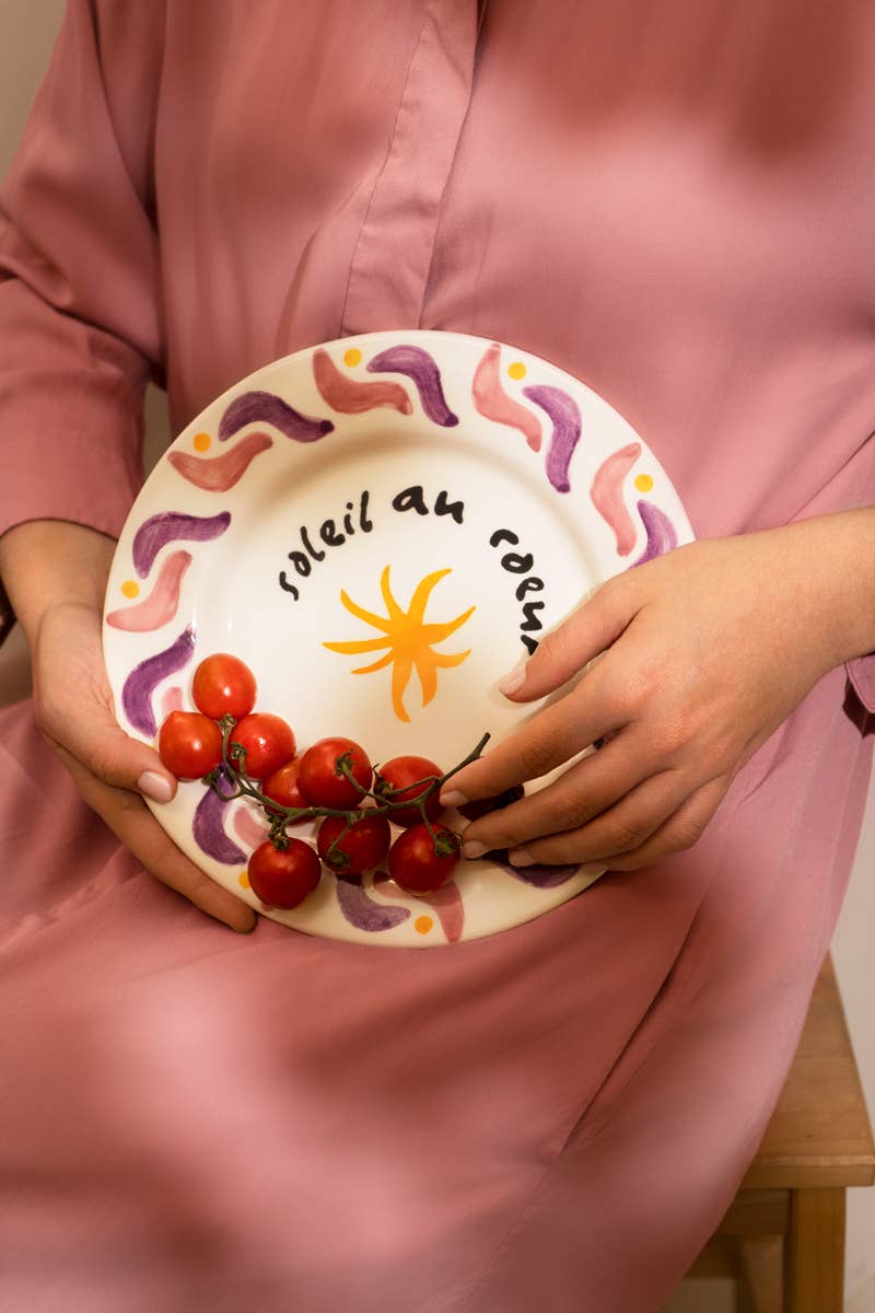 ACTOS - Wholesale Dinner Plate - Cala Secreta pink ceramic dessert plate  4