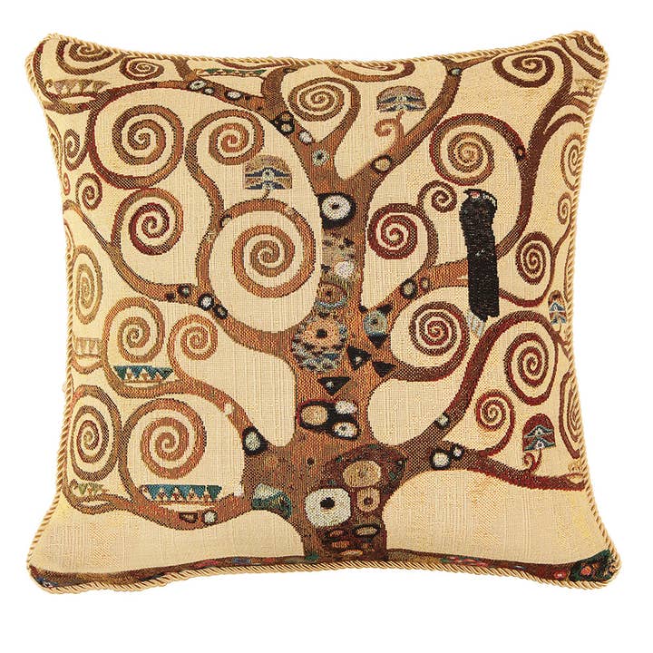 Gustav Klimt Livets träd - Kuddfodral Konst 45cm*45cm för wholesale av Signare Tapestry