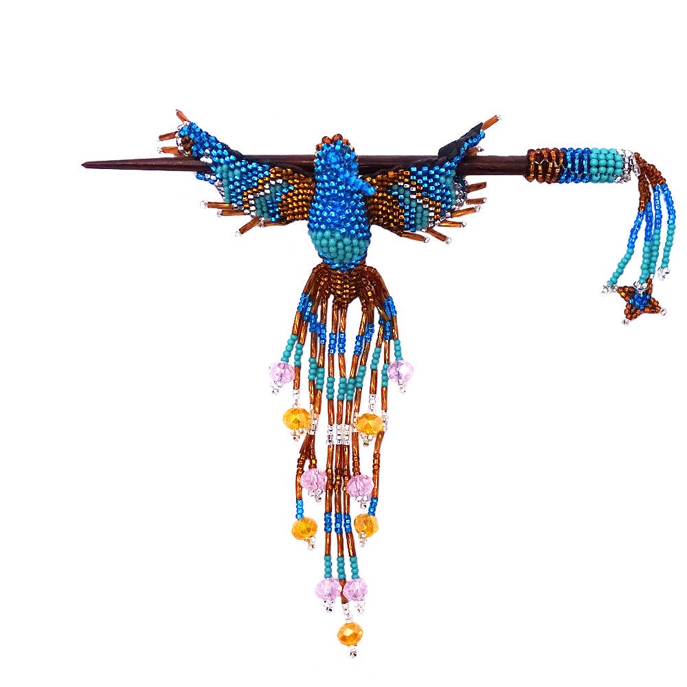 Pichincha - Vente Barrette – femme - Barrette à cheveux en forme de graine de colibri perlée2