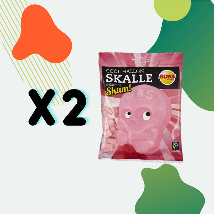 Nordicbangers - Swedish Candy - Wholesale Gummy - Bubs Cool Raspberry Skull Foam 90g Swedish Candy