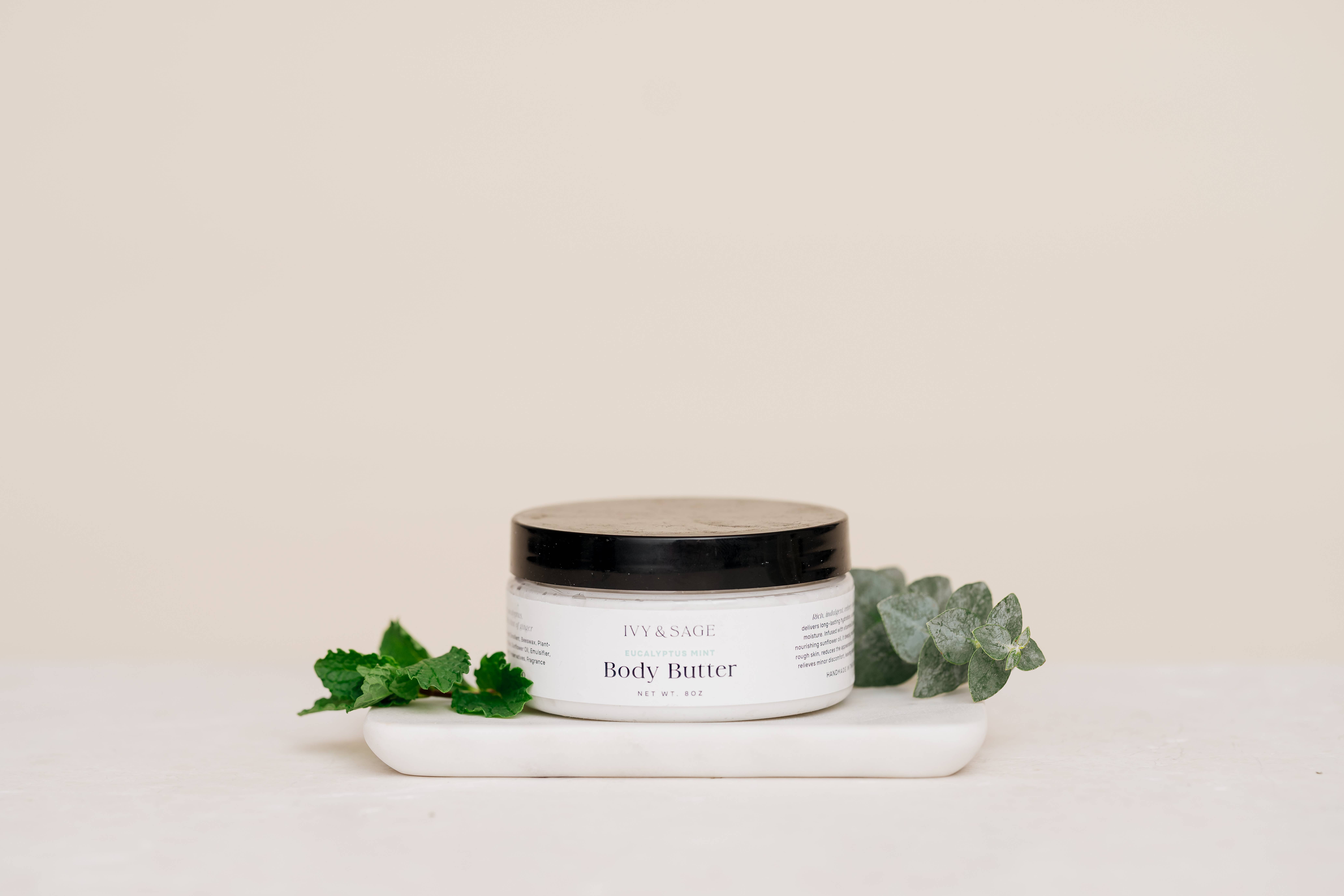 Ivy & Sage Collection – wholesale Body balm/butter – Body Butter – Eucalyptus Mint, Hydrating & Fresh0