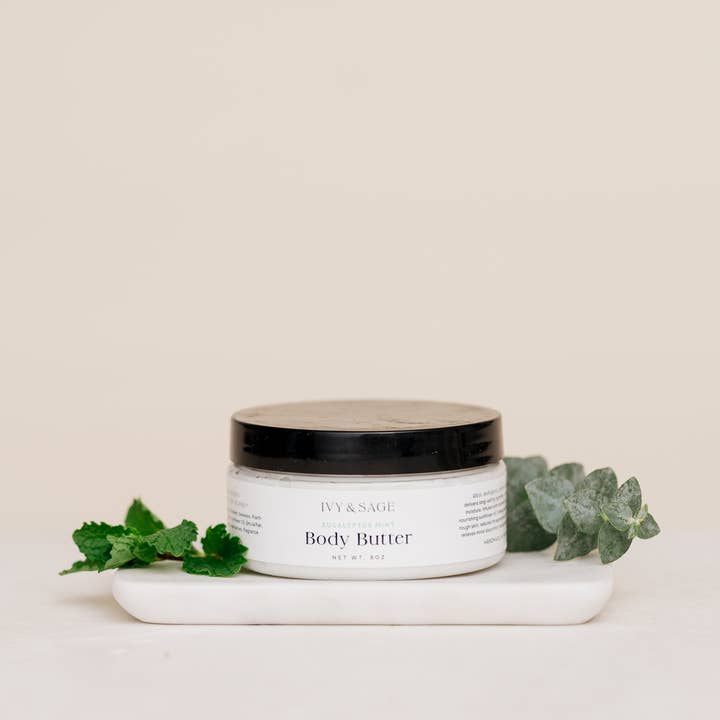 Ivy & Sage Collection – wholesale Body balm/butter – Body Butter – Eucalyptus Mint, Hydrating & Fresh