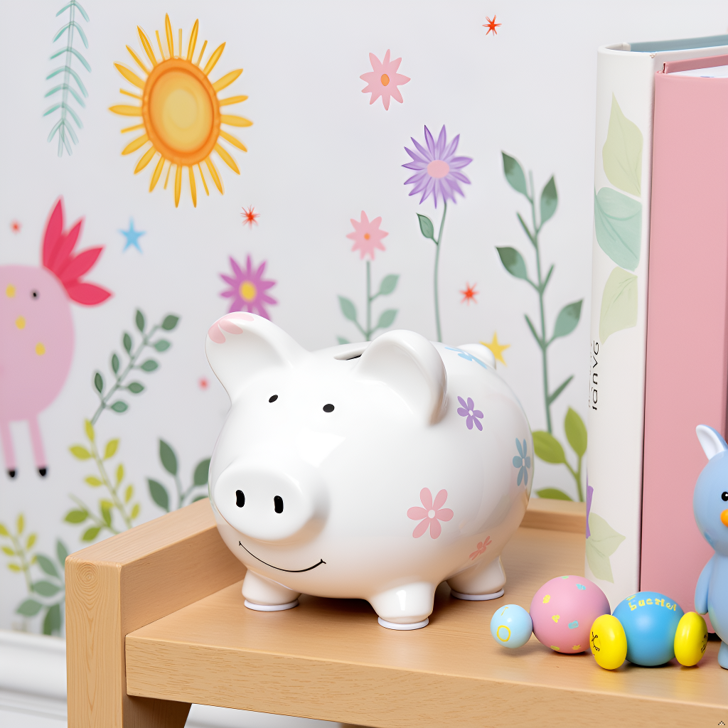 Kate & Milo - Wholesale Money/Piggy Bank - Kids & Baby - Floral Mini Piggy Bank2