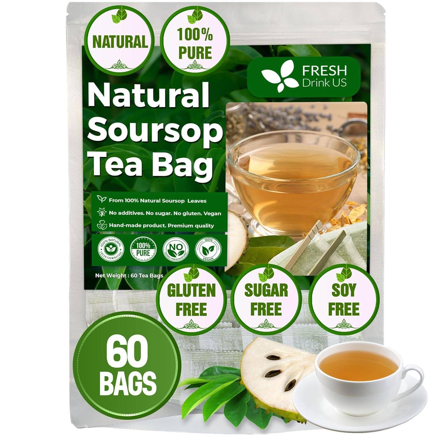 Naomi's Happy Place Shop - Wholesale Health/Detox Tea - Soursop Leaves Tea Version 214