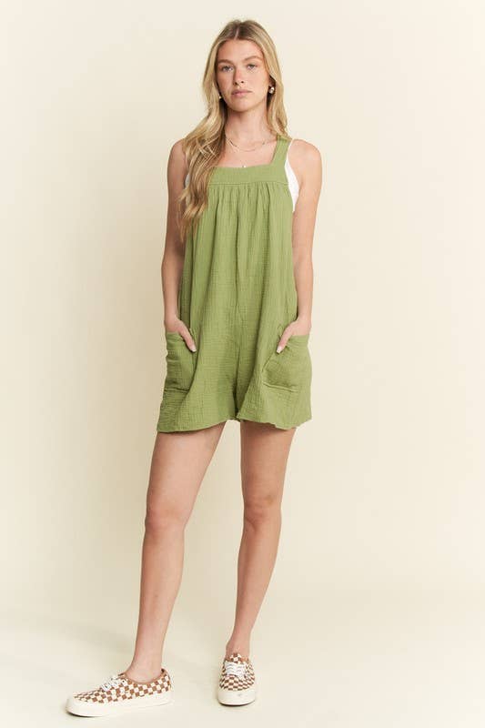 JADE BY JANE - Wholesale Romper - Women's - PLUS SIZE GAUZE SQUARE NECK WIDE LEG ROMPER6