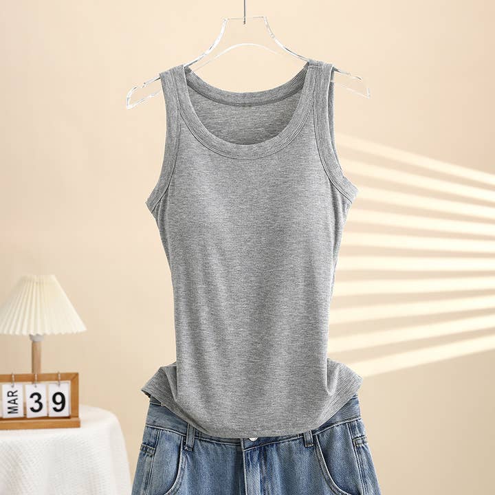 Hope & Sunshine - Wholesale Tank top – Women′s - Ribbed Modal Padded Camisole Tank Top6