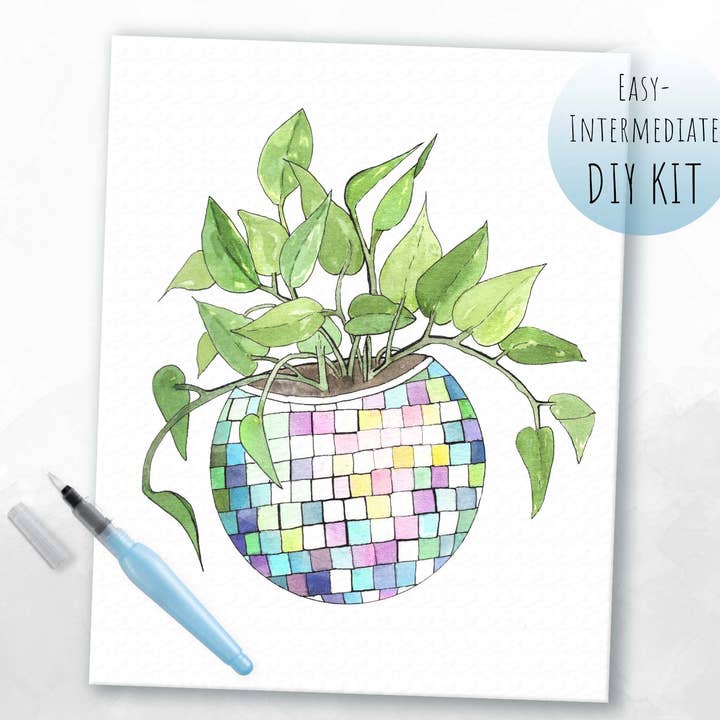 Stayin' Alive Watercolor Kit- Plant Themes for wholesale by Maya X Kiwi
