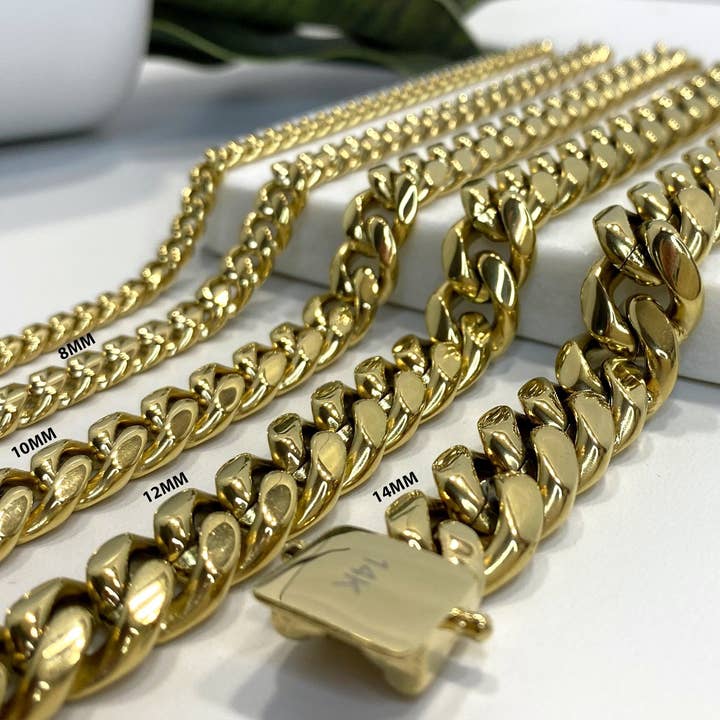DIJU Jewelry - Wholesale Schakelarmband - 14k goud gevulde Miami Cuban Link-armbanden of enkelband met een dikte van 6 mm, stoeprand, voor groothandel en sieradenbenodigdheden