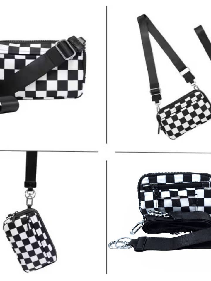 Double Compartment Crossbody and Wristlet Bag for wholesale by Hatzzi