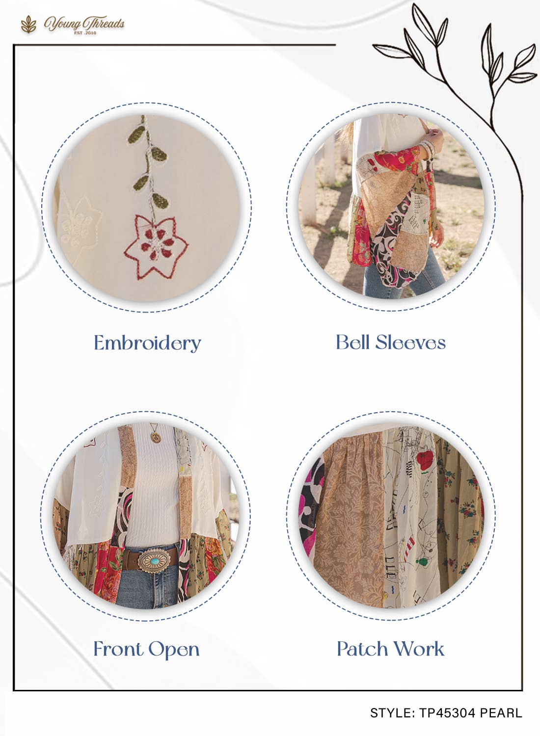 Young Threads - Wholesale Kimono - Women's - Elegant Kimono-Inspired Frill Shrug - New Style15