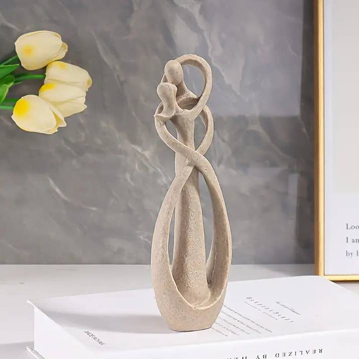 Huis Van Merken - Wholesale Decorative Figurine - Couple Figurine Ornament - Sandstone Embrace - Valentine's Gift4