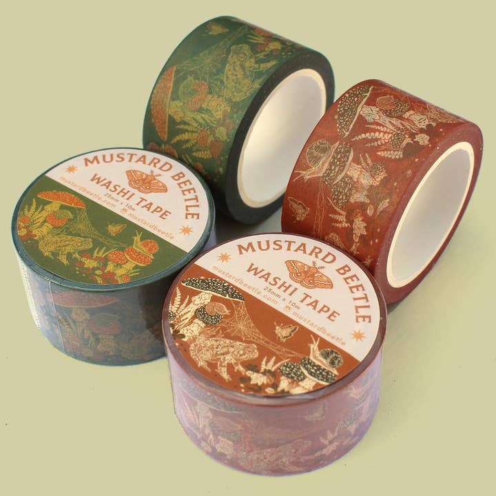 Washi Tape Roll 1": Toad for wholesale by Mustard Beetle