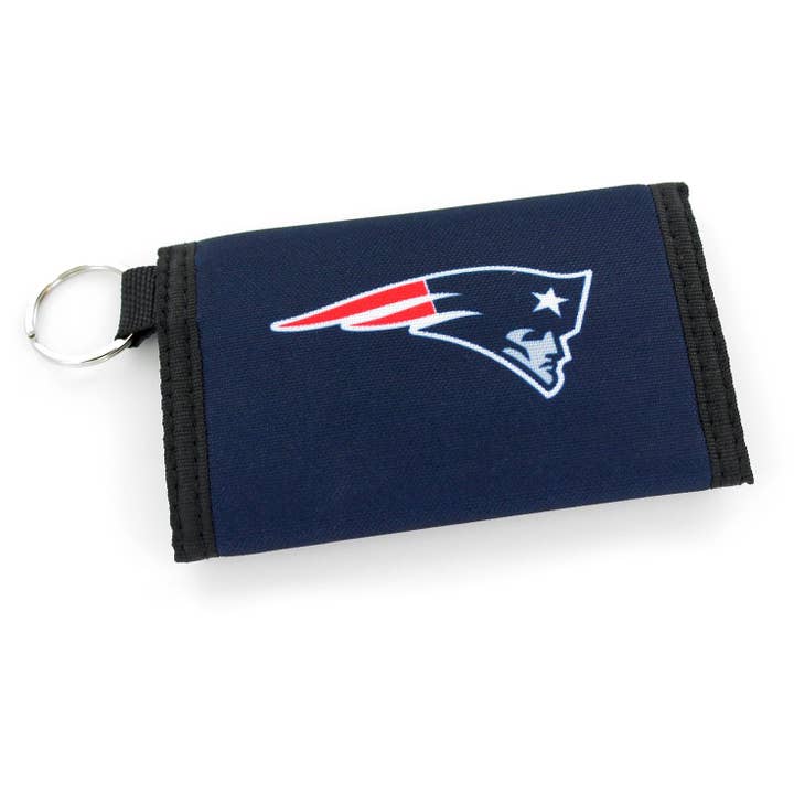 Porte-clés portefeuille en nylon NFL New England Patriots pour la vente par Aminco USA