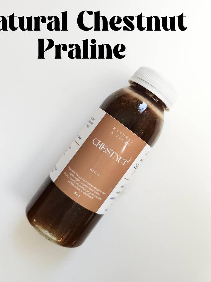 Chestnut Praline Natural Rich Coffee Syrup Handmade for wholesale by Lavender and Lenay