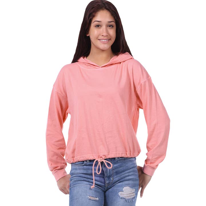 Ladies Cotton Boxy Drawstring Jersey Hoodie and other Purchase Wholesale no drawstring hoodie. Free Returns & Net 60 Terms on Faire trending on Faire.