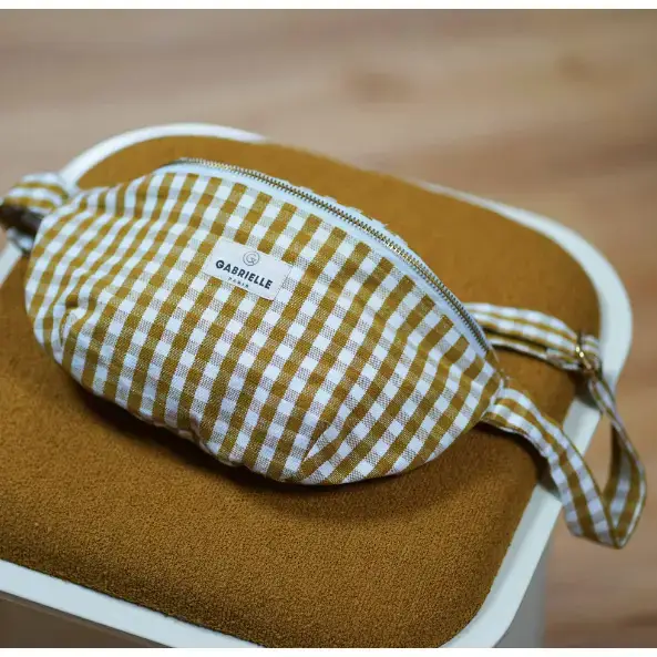Gabrielle Paris - Wholesale Belt bag – Women’s - Gingham Cotton Fanny Pack3