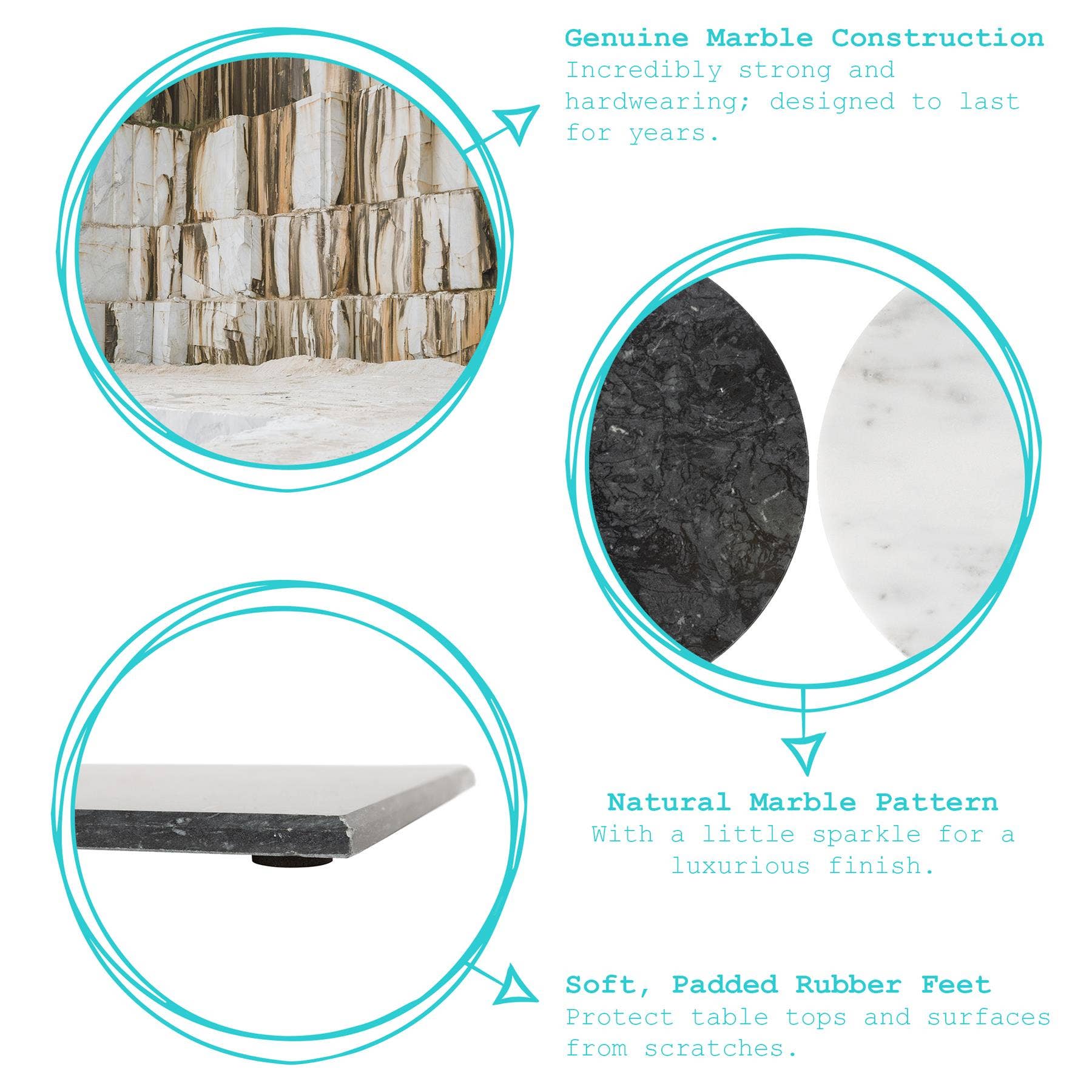 Rinkit Ltd - Vendita all'ingrosso Taglieri - Tagliere rotondo in marmo - 30 cm14