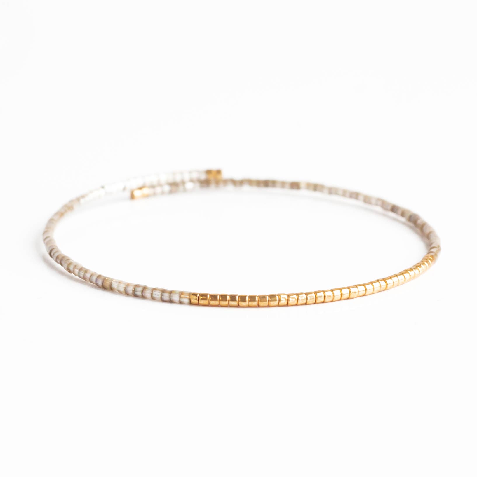 Lenny & Eva - Vente Bracelet jonc - Bracelet en perles Norah Bangle-Smoky Quartz | Joaillerie délicate1