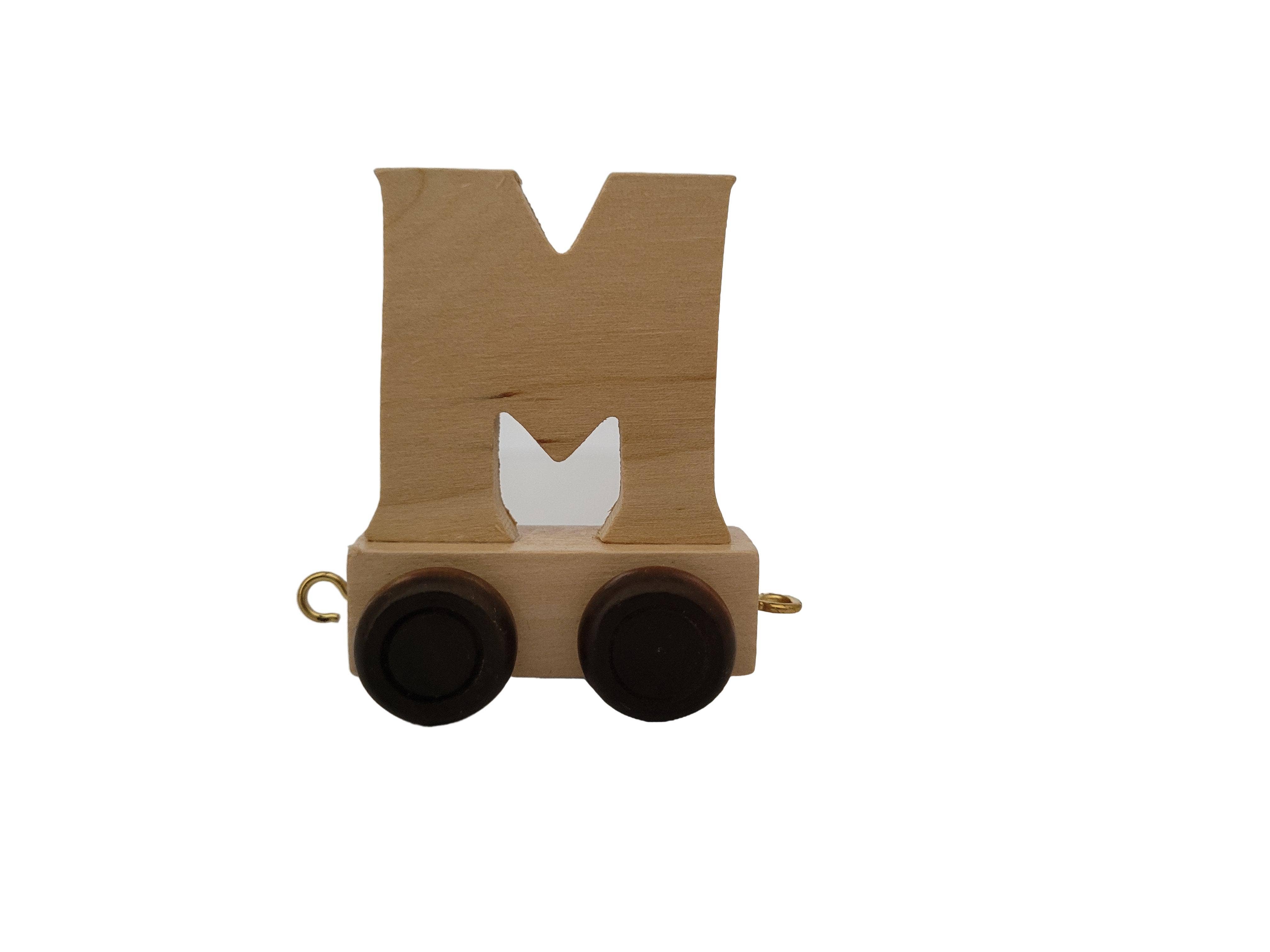 Ryan Town Toys & Gifts - Vente Jouet en bois – enfant - Lettres en bois A-Z - Train de prénom pour enfants (naturel)4