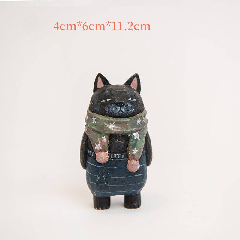 Gohobi （We cover U.S. import duties） - Venta al por mayor Figura decorativa - Adorno grande de gato de madera artesanal Gohobi2