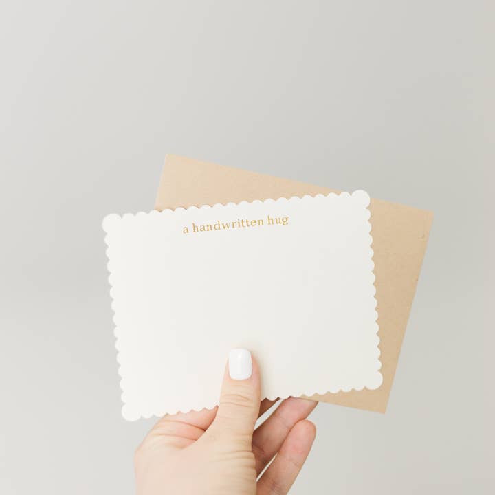 Studio Portmanteau - Wholesale Stationery/Notecard Set - Custom Text Letterpress Scalloped Flat Greeting Card5