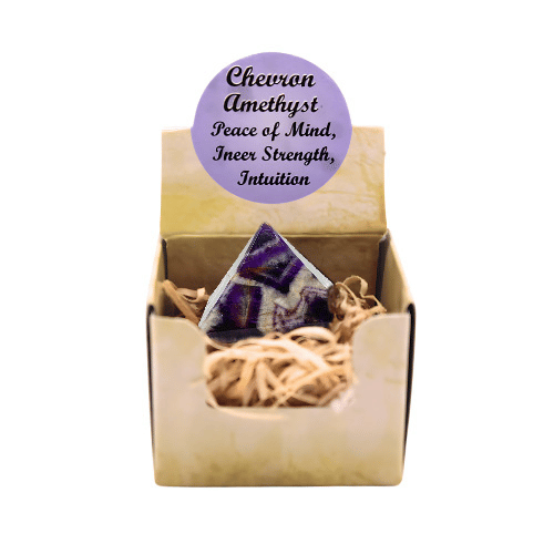 Green Tree - Wholesale Spiritual Stone/Crystal - Chevron Amethyst Display ( 3 Pieces of 4 Shapes )3