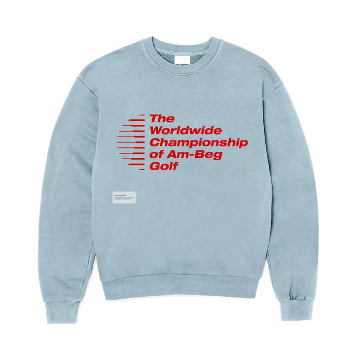 Am-Beg (Crew Sweater) - Chambray for wholesale by Students, LLC