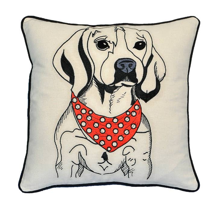 BEAGLE DOG PILLOW for wholesale by Beyond Cushions Corporation