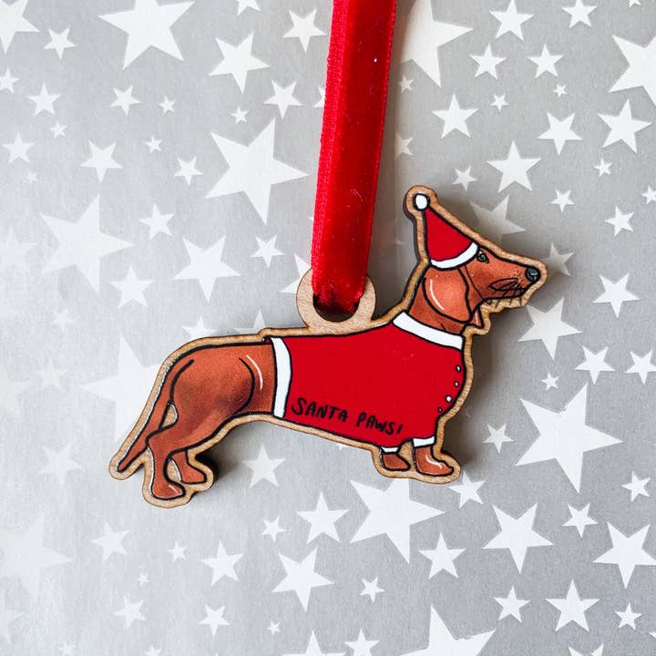 Sausage Dog Christmas Tree Decoration for wholesale by Just Daydreaming