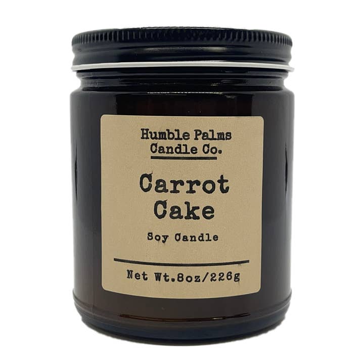 Carrot Cake Soy Candle for wholesale by Humble Palms Soap & Candle Co.