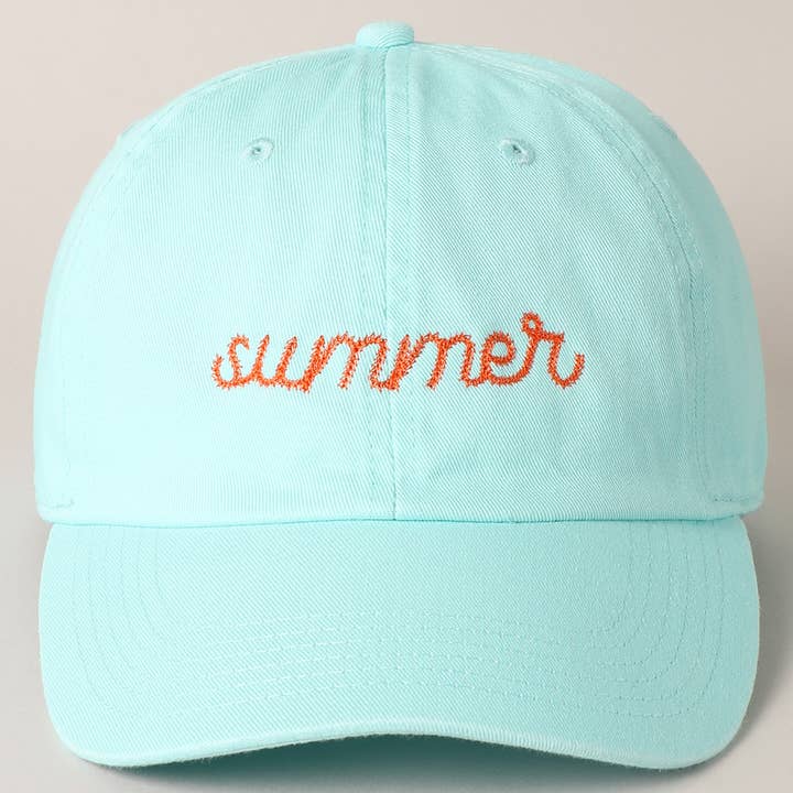 Fashion City - Wholesale Baseball Cap - Women's - Summer Letter Graphic Embroidery Baseball Cap