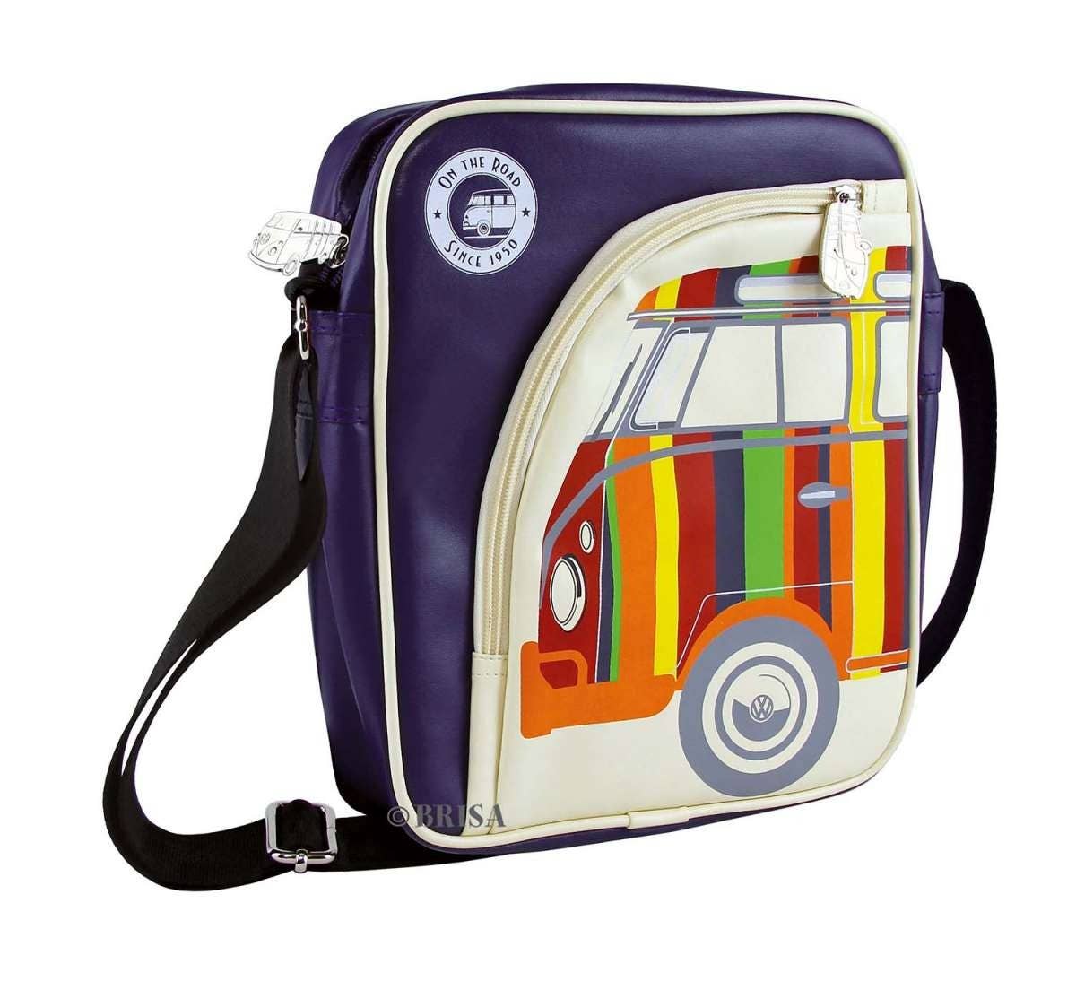 VW Collection by BRISA - Venta al por mayor Bolsos bandolera - Unisex - Bolso bandolera VW T1 Bus Tablet PC Retrato - Rayas0
