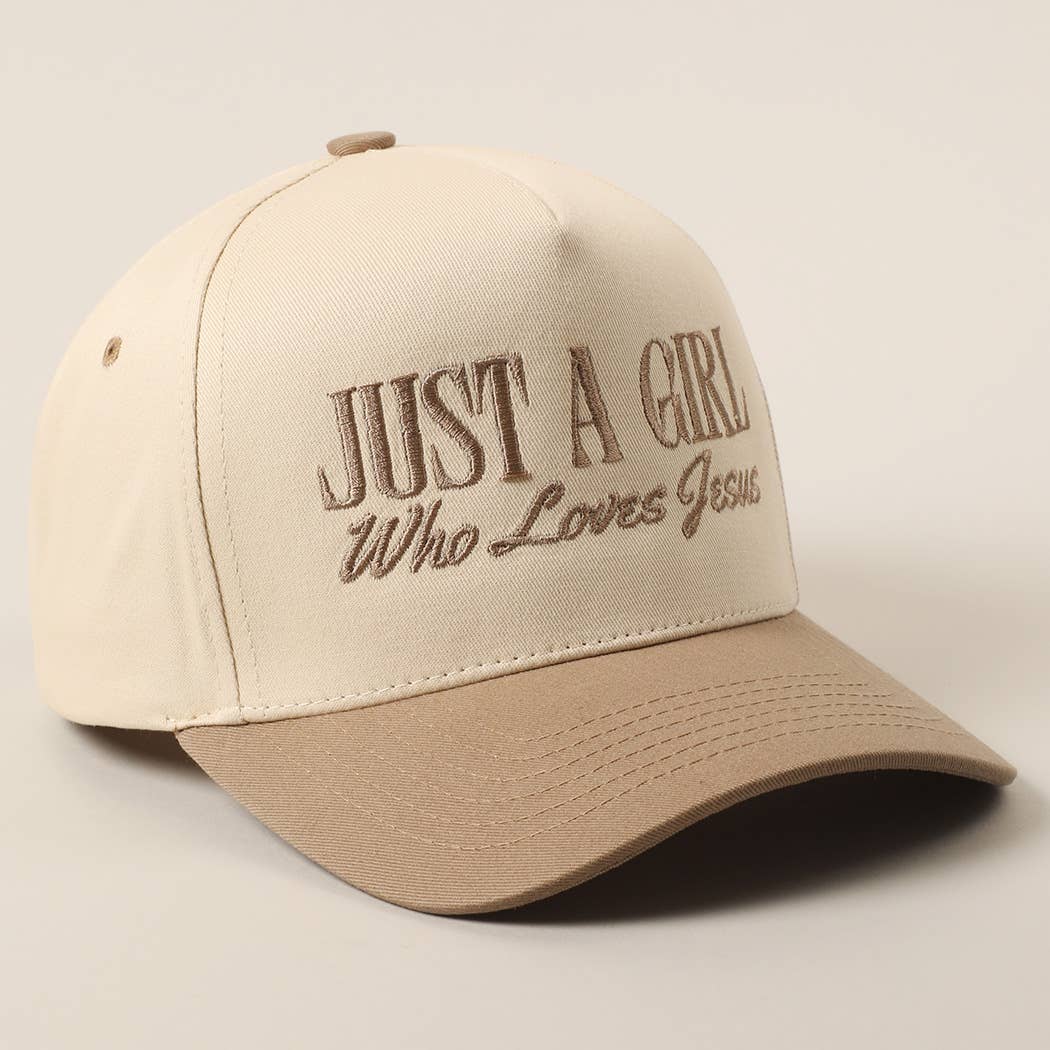 Fashion City - Wholesale Trucker Hat - Women's - Just A Girl Who Loves Jesus Embroidery Trucker Hat1