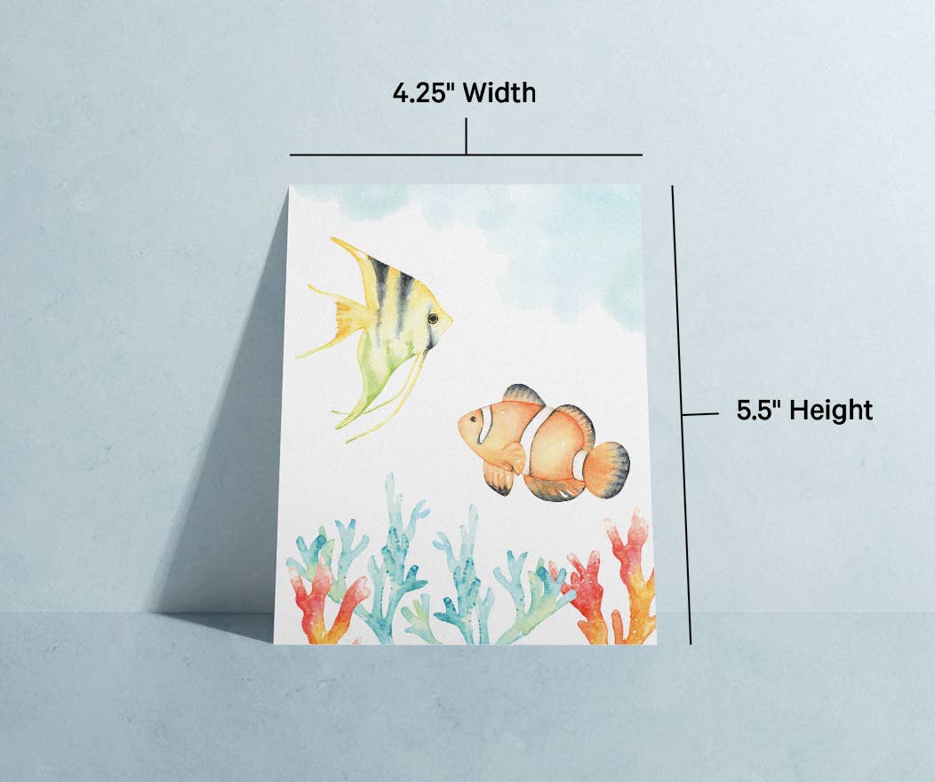 Twigs Paper - Wholesale Stationery/Notecard Set - Ocean Life Greeting Card Set | Assorted Notecards6