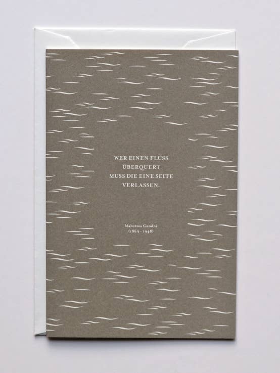 Gandhi Trauerkarte/Kondolenzkarte für den Großhandel von Haferkorn & Sauerbrey