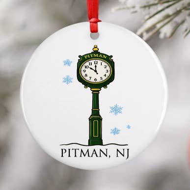 Horloge, Ornement de Noël, Personnalisé, Horloge de ville, Point de repère pour la vente par philoSophie's Stationery & Gifts