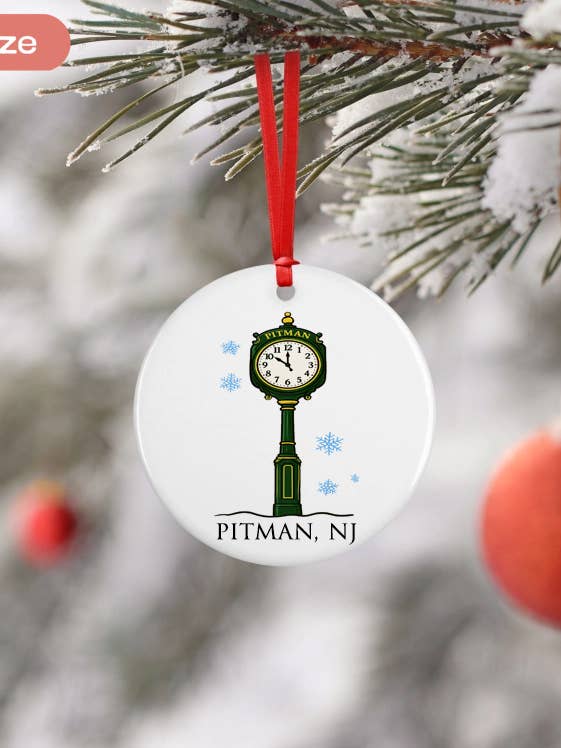 Reloj - Adorno de Navidad, Personalizar, Reloj de la Ciudad, Monumento para venta al por mayor de philoSophie's Stationery & Gifts