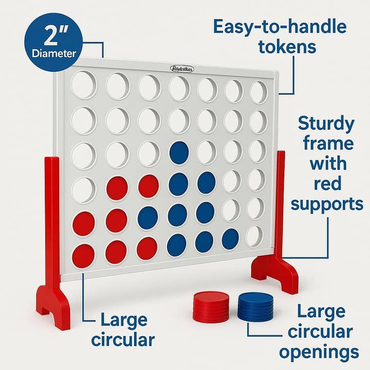 Ergodebrands - Wholesale Board Game - Bolaball 4 in a Row Tabletop Game – 4 to Score Game (Wooden)3