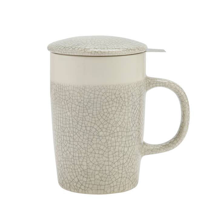 CasaWare - Wholesale Tea Pot - 16 oz Crackle Glaze Tea Infuser Mug